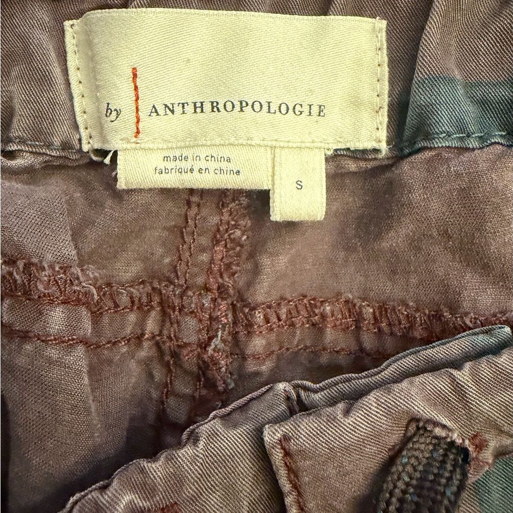Anthropologie Joggers in Brown and Gray plaid size small - Picture 3 of 8